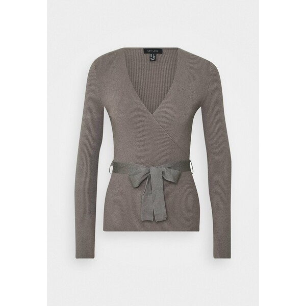 New Look WRAP Sweter mid grey NL021I0GS