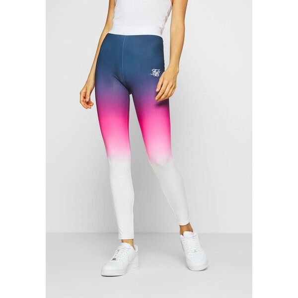 SIKSILK FADE TAPE Legginsy navy/pink/white SIF21A00R