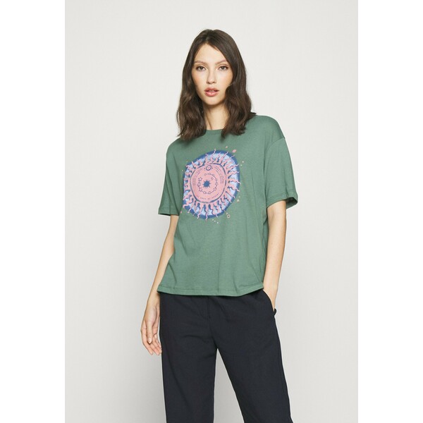 BDG Urban Outfitters DREAMY TEE T-shirt z nadrukiem green QX721D029