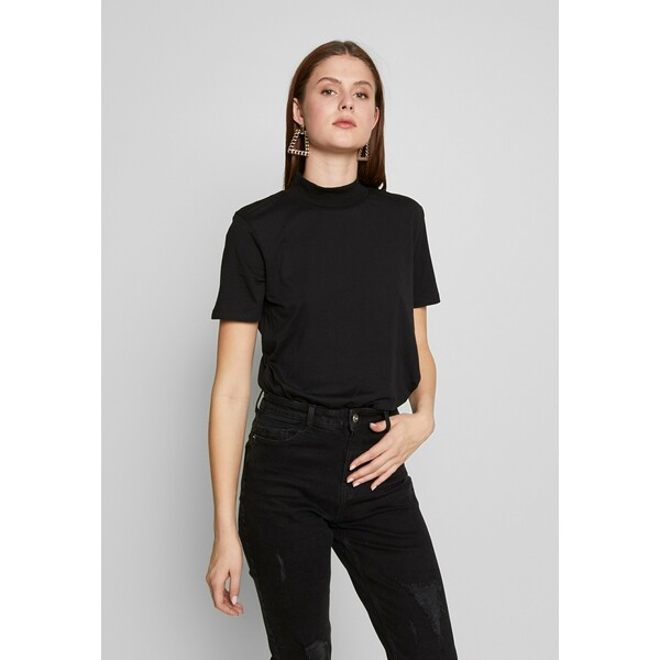Even&Odd Tall WITH WIDE COLLAR T-shirt basic black EVI21D007