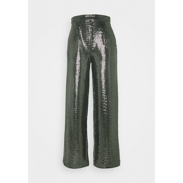 YASTULAH HW WIDE SEQUIN PANT Spodnie materiałowe silver Y0121A08S