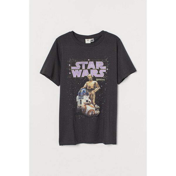 H&M T-shirt z motywem - 0762470395 Ciemnoszary/Gwiezdne wojny