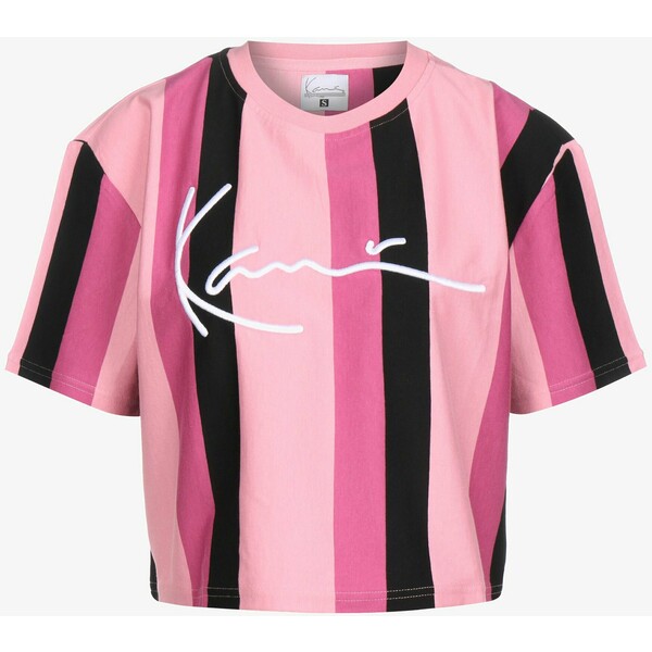 Karl Kani SIGNATURE T-shirt z nadrukiem pink/dark pink/black KK121D028