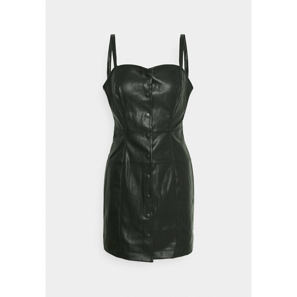 Miss Selfridge CROC CAMI BUTTON THROUGH DRESS Sukienka letnia black MF921C0U8