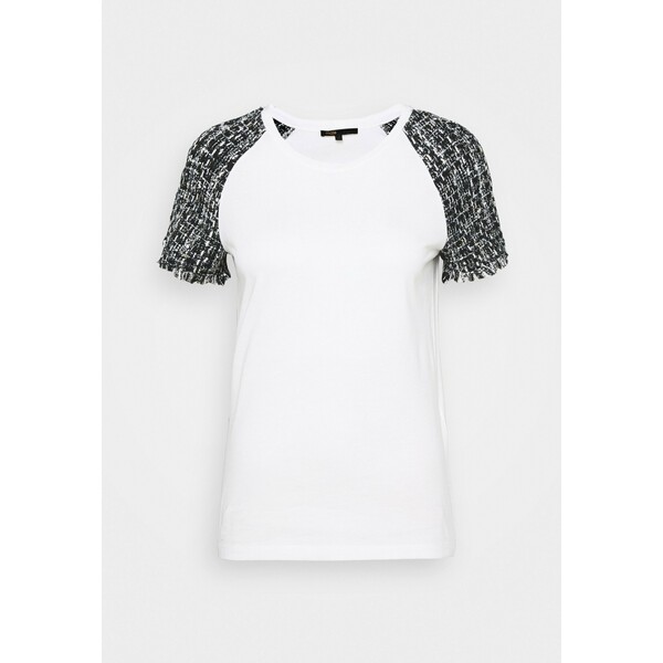 maje TIACOU T-shirt z nadrukiem blanc/noir MAL21D01W