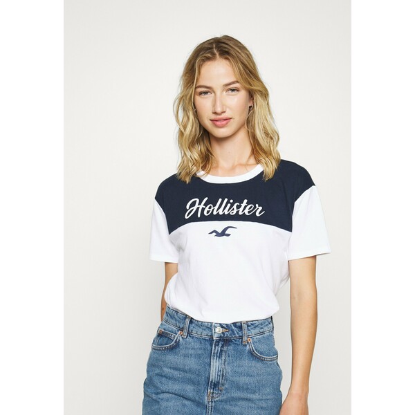Hollister Co. SPORTY T-shirt z nadrukiem navy H0421D07I
