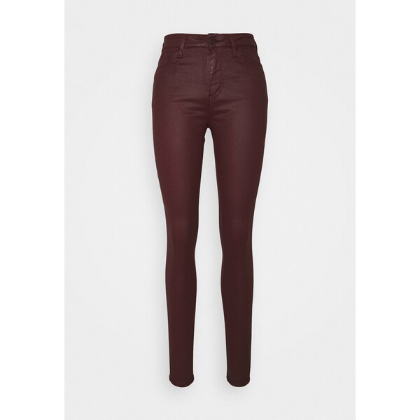 Tommy Hilfiger SOFT SKINNY COATED Spodnie materiałowe deep burgundy TO121A0A6