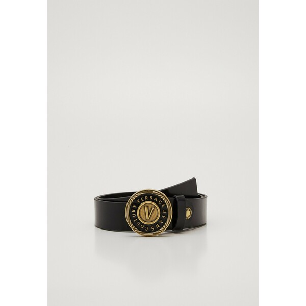 Versace Jeans Couture NEW LOGO ROUND BUCKLE Pasek nero/oro VEI51D00V