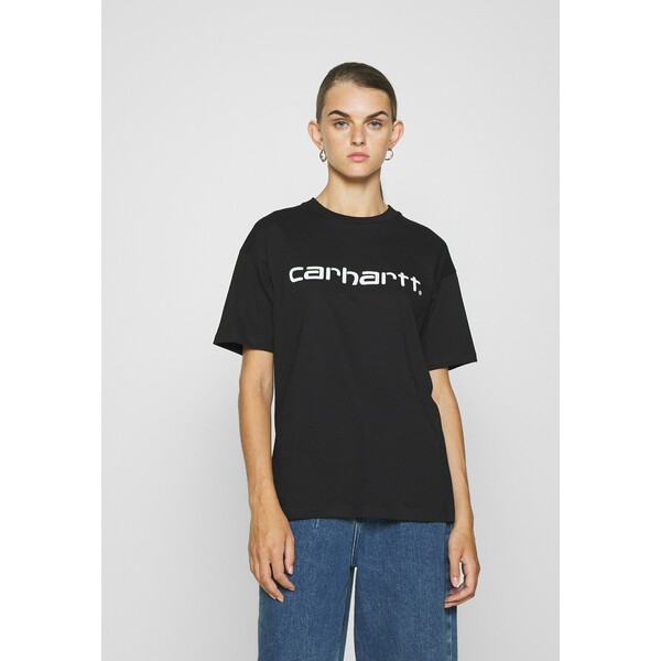 Carhartt WIP SCRIPT T-shirt z nadrukiem black/white C1421D02S