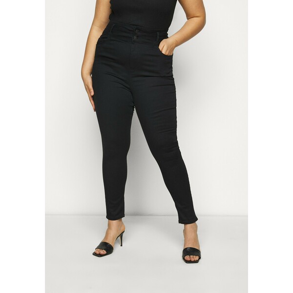 New Look Curves LIFT SHAPE Jeansy Skinny Fit black N3221N05A