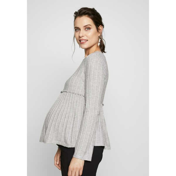 New Look Maternity LOUNGE LETTUCE EDGE Sweter light grey melange N0B29I00H