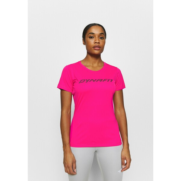 Dynafit TRAVERSE TEE T-shirt z nadrukiem pink glo DY041D00F