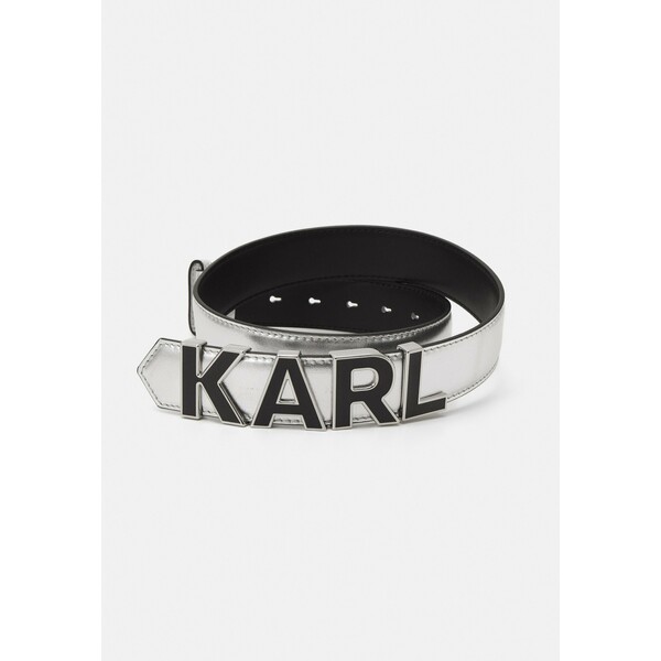 KARL LAGERFELD LETTERS BELT Pasek silver-coloured K4851D00I