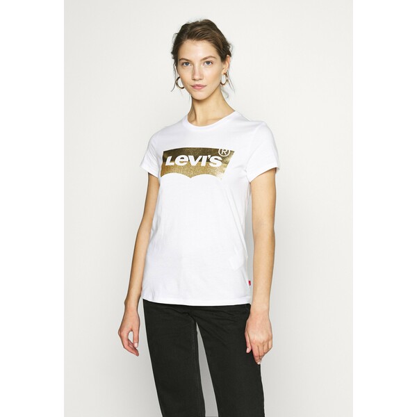Levi's® THE PERFECT TEE T-shirt z nadrukiem gold LE221D0B4-A11