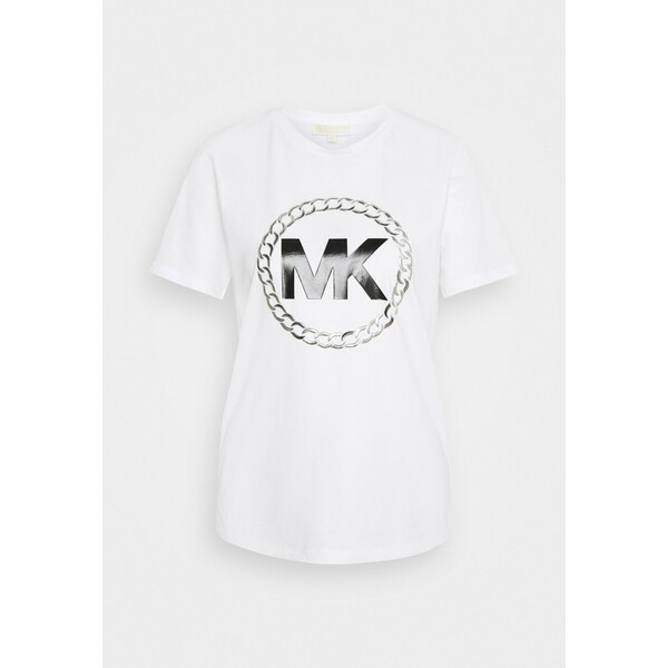 MICHAEL Michael Kors CHAIN LOGO T-shirt z nadrukiem white MK121D04K