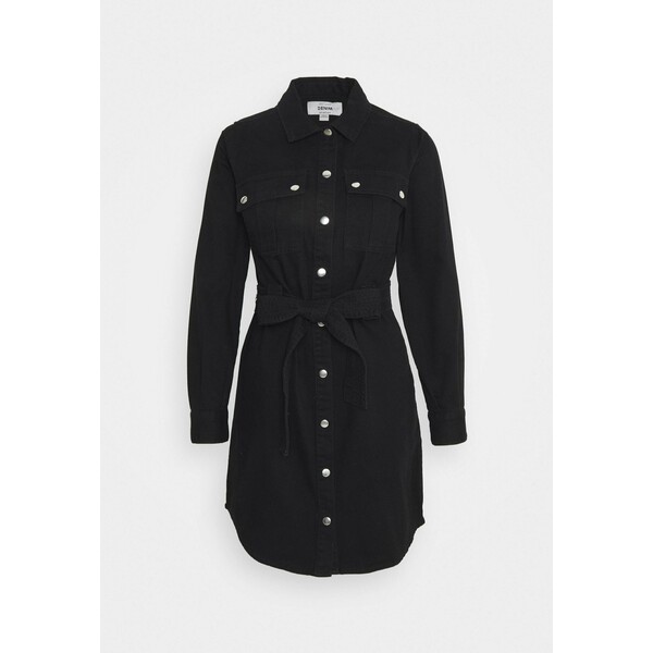 New Look SIMONE LONG SLEEVE DRESS Sukienka jeansowa black NL021C16J