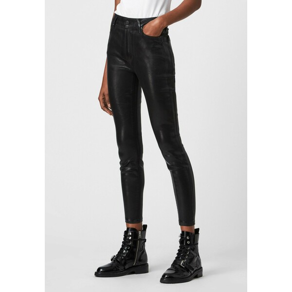 AllSaints ALEX COATED Jeansy Skinny Fit black A0Q21N02A