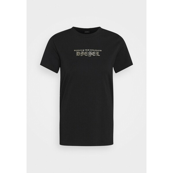 Diesel UFTEE SILY T-shirt z nadrukiem black DI121D0EQ