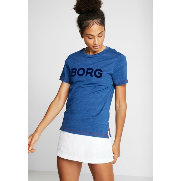 Björn Borg LOOSE TEE T-shirt z nadrukiem denim washed BJ241D049