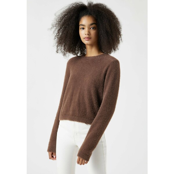 PULL&BEAR Sweter dark brown PUC21I0BY