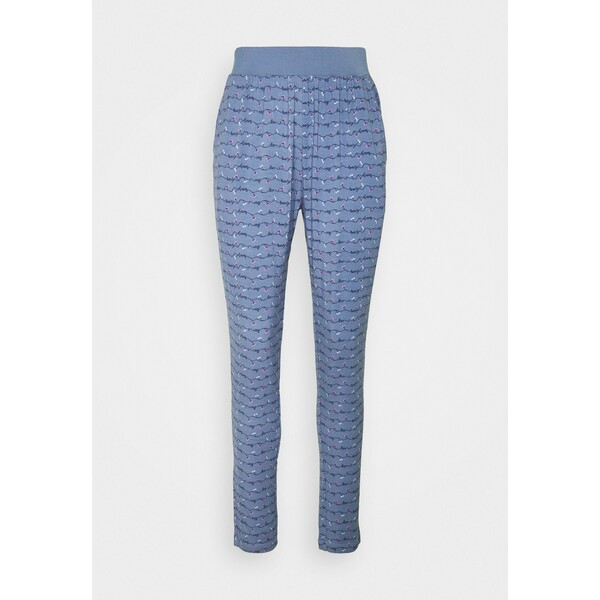 TOM TAILOR TROUSERS LONG Spodnie od piżamy blue-medium-allover TO281P006