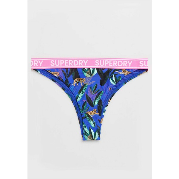 Superdry JUNGLE Dół od bikini blue aop SU281R012