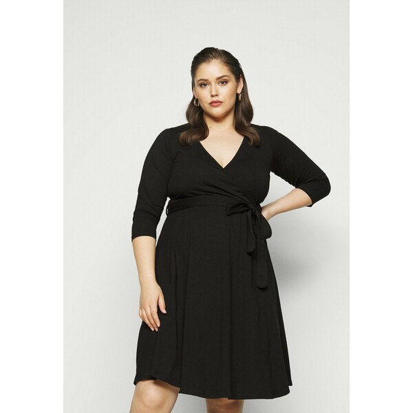 Dorothy Perkins Curve WRAP DRESS Sukienka letnia black DP621C0G4