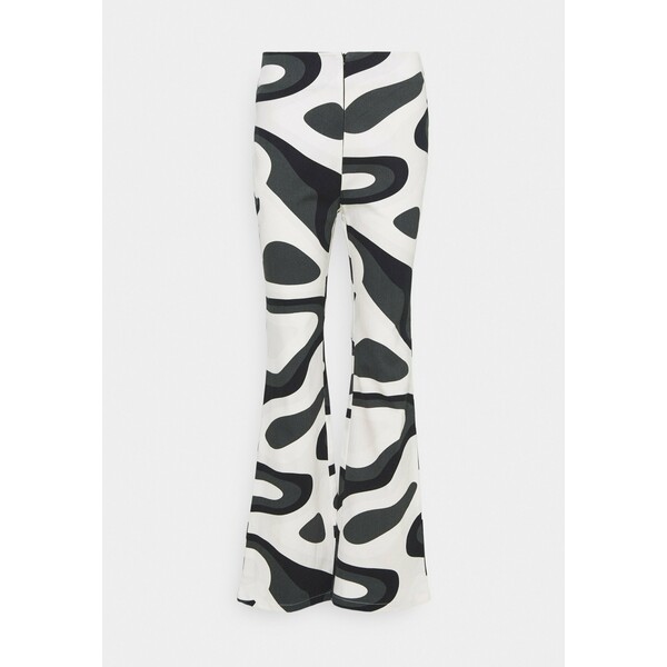 HOSBJERG PALOMA PANTS Spodnie materiałowe black/white HOX21A00A