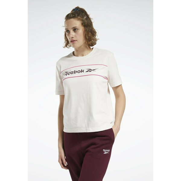 Reebok Classic CLASSICS LINEAR T-SHIRT T-shirt z nadrukiem pink RE021D045
