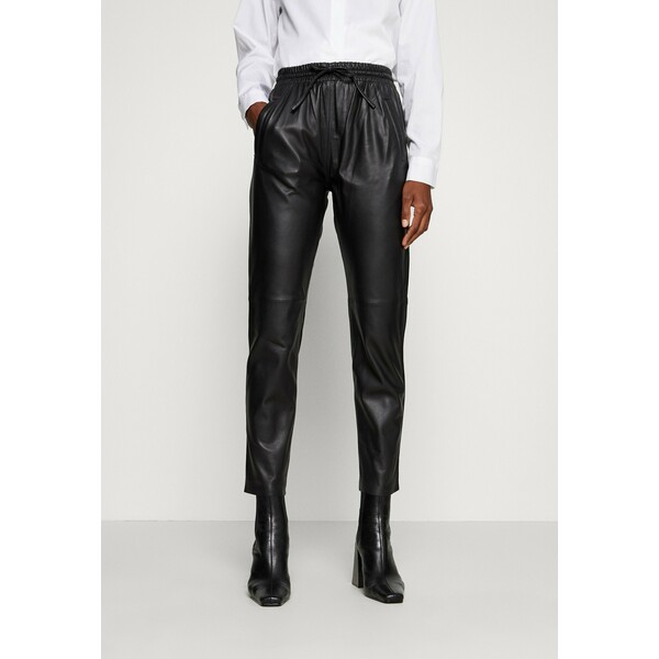 Oakwood GIFT Spodnie skórzane black OA121A015