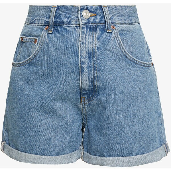 BDG Urban Outfitters ROLLED MOM SHORT Szorty jeansowe dark vintage QX721S007