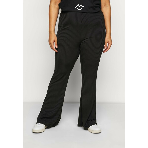 New Look Curves FLARE LEGGING Spodnie materiałowe black N3221A04M
