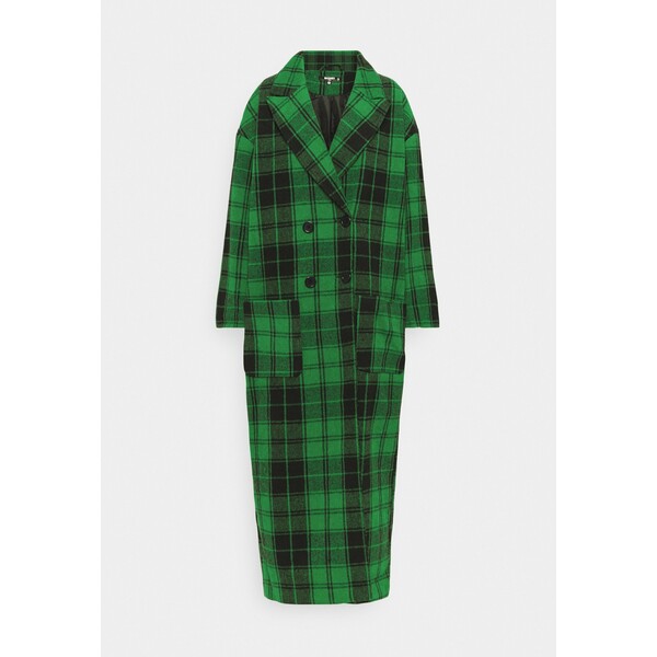 Missguided Tall CHECKED OVERSIZED FORMAL COAT Płaszcz wełniany /Płaszcz klasyczny green MIG21U00T