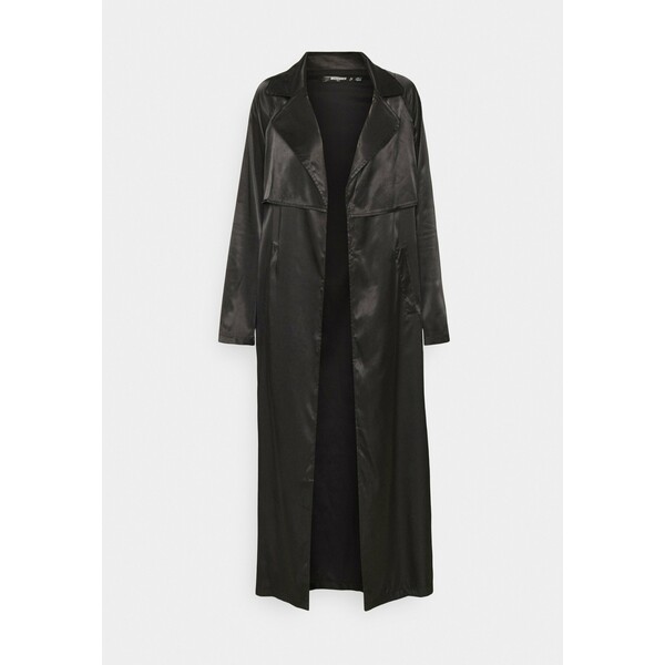 Missguided Tall MAXI TRENCH JACKET Płaszcz wełniany /Płaszcz klasyczny black MIG21G01H