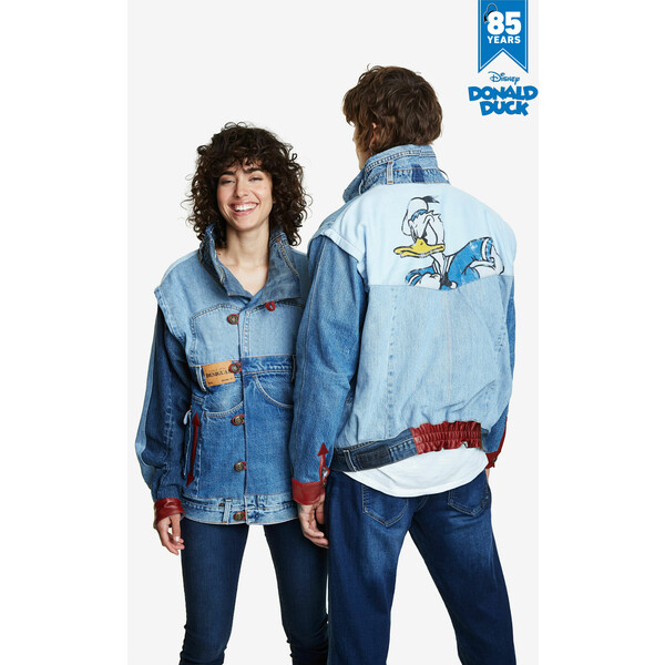 Desigual Kurtka Iconic Jacket z motywem Kaczora Donalda 19WWEDX03092