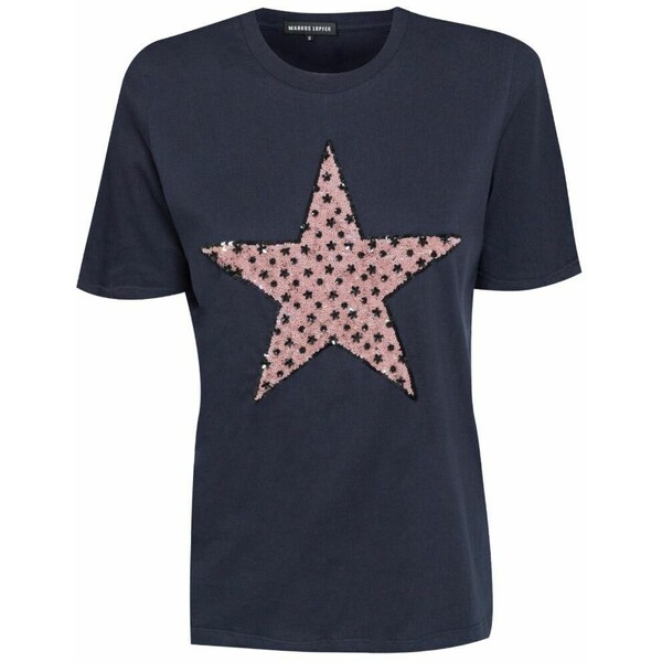 Markus Lupfer T-shirt MARKUS LUPFER FLOWER SEQUIN STAR TP1160-navy