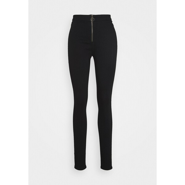Missguided Tall RING ZIP OUTLAW JEGGING Jeansy Skinny Fit black MIG21N01T