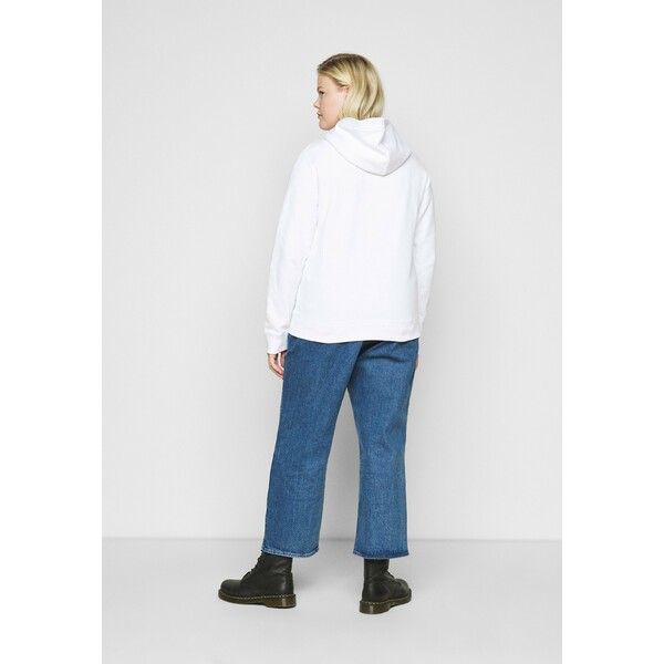 Calvin Klein Jeans Plus GLITTER MONOGRAM HOODIE Bluza z kapturem white C2Q21J008