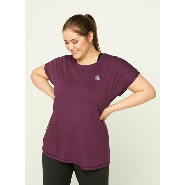 Active by Zizzi T-shirt z nadrukiem purple ACA41D02C