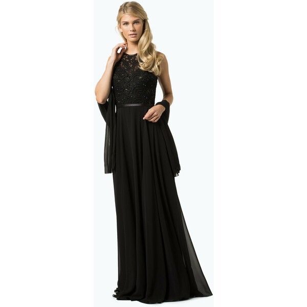 Luxuar Fashion Damska sukienka wieczorowa z etolą 348348-0003