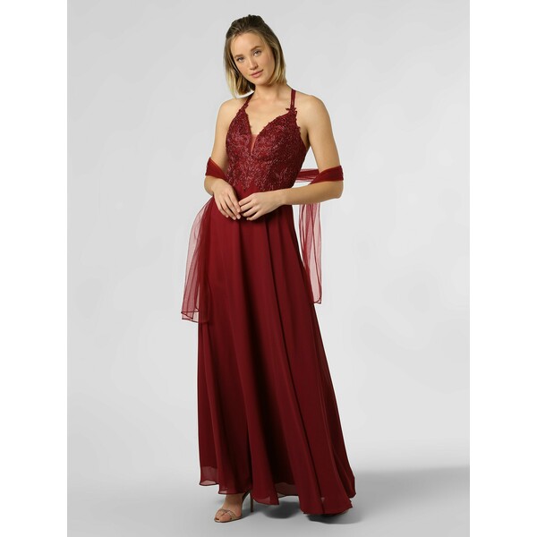 Luxuar Fashion Damska sukienka wieczorowa z etolą 457400-0001