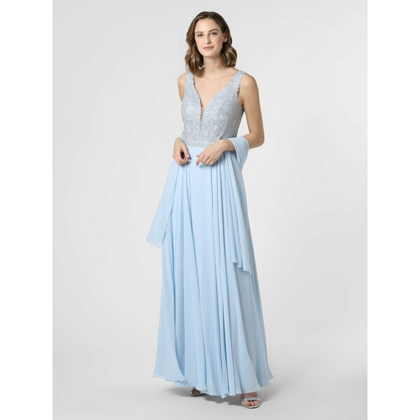 Luxuar Fashion Damska sukienka wieczorowa z etolą 469752-0001