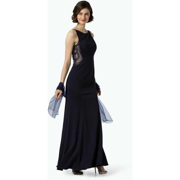 Luxuar Fashion Damska sukienka wieczorowa z etolą 441636-0001