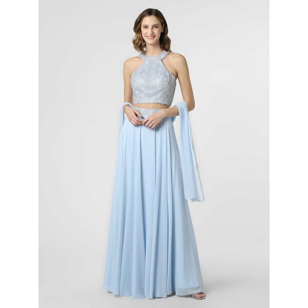 Luxuar Fashion Damska sukienka wieczorowa z etolą 469788-0001