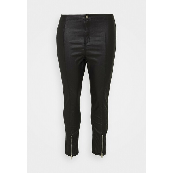 Missguided Plus SPLIT VICE WITH ZIPS Spodnie materiałowe black M0U21C0DF