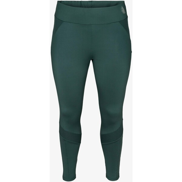 Active by Zizzi CROPPED, TEXTURED Legginsy green ACA41E01Q