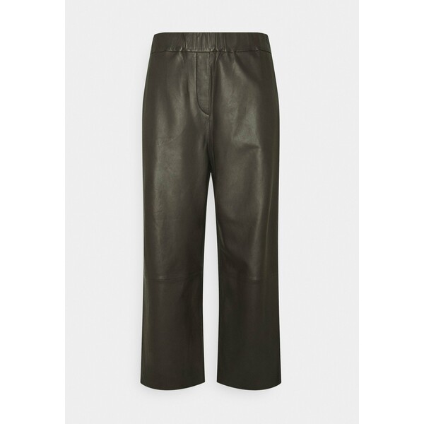 Marc O'Polo PANTS CULOTTE MEDIUM RISE WIDE LEG CROPPED Spodnie materiałowe black brown MA321A0GI