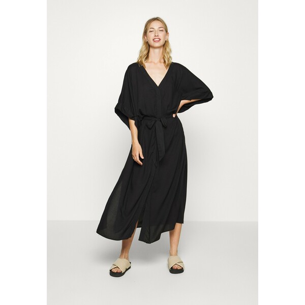 Monki CARRO KAFTAN Sukienka koszulowa black dark MOQ21E044