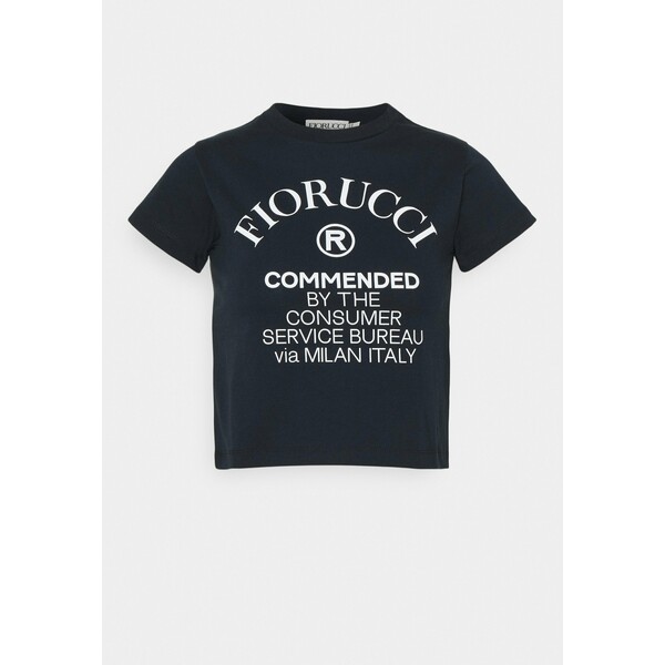 Fiorucci COMMENDED CROP TEE T-shirt z nadrukiem navy FI921D01C