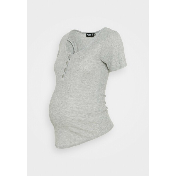Missguided Maternity BUTTON FRONT NURSING T-shirt basic grey marl M5Q29G00D